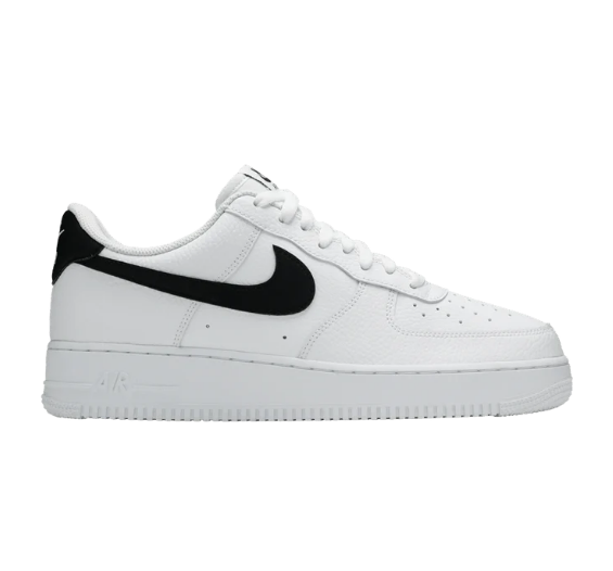 Nike Air Force 1 Low '07 – White / Black Pebbled Leather