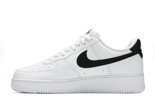 Nike Air Force 1 Low '07 – White / Black Pebbled Leather