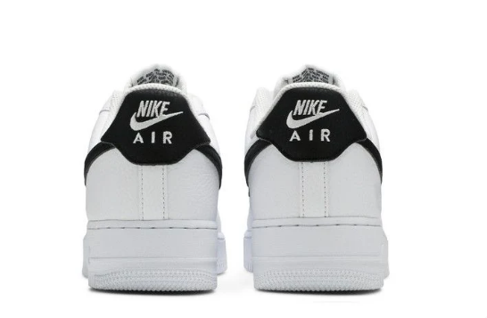 Nike Air Force 1 Low '07 – White / Black Pebbled Leather