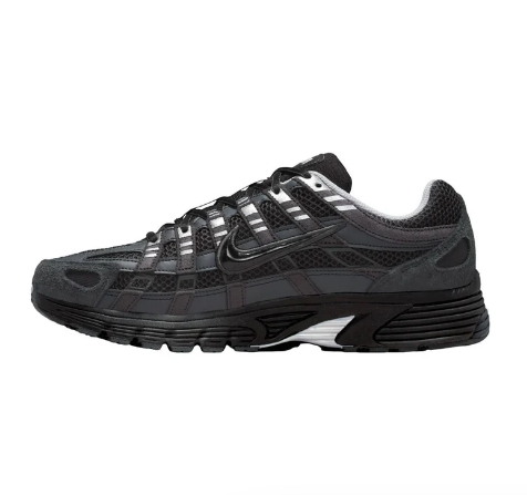 Nike P-6000 Suede – Anthracite / Black / Chrome / Metallic Silver