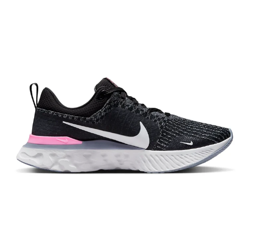 Nike React Infinity Run Flyknit 3 'Black Grey Pink' DZ3014-001 $170