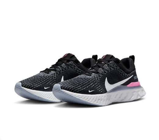 Nike React Infinity Run Flyknit 3 'Black / Grey / Pink' – DZ3014-001
